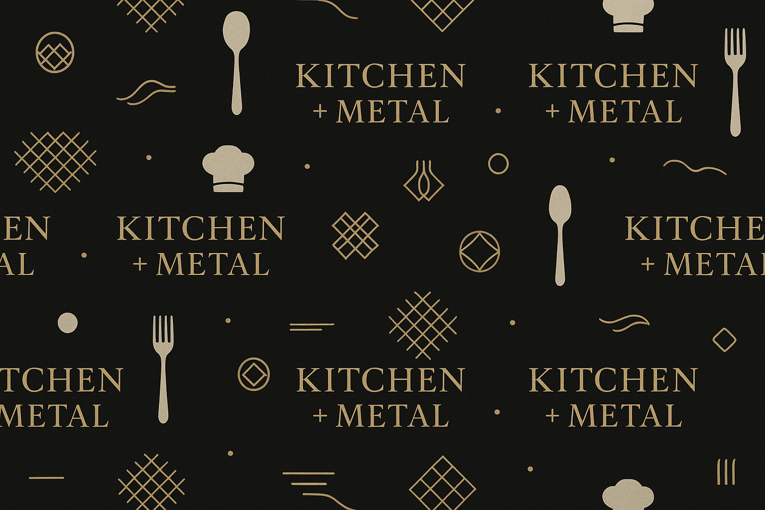 Kitchen + Metal Wrapping Paper Pattern