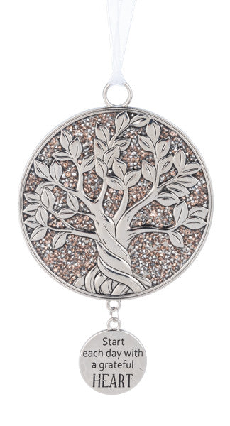 Tree of Life Ornament - Start Each Day with a Greatful Heart