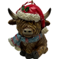Festive Fiona Highland Cow Christmas Ornament