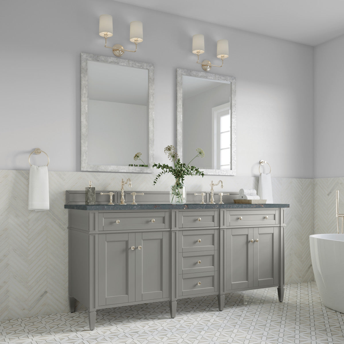 Brittany 72" Double Vanity Cabinet