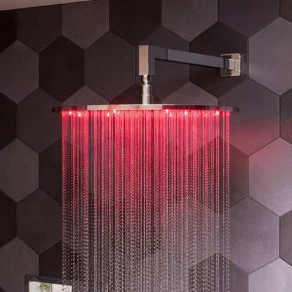 ALFI brand LED16R 16" Round Multi Color LED Rain Shower Head