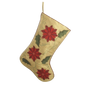Gold Stocking With Poinsettia
