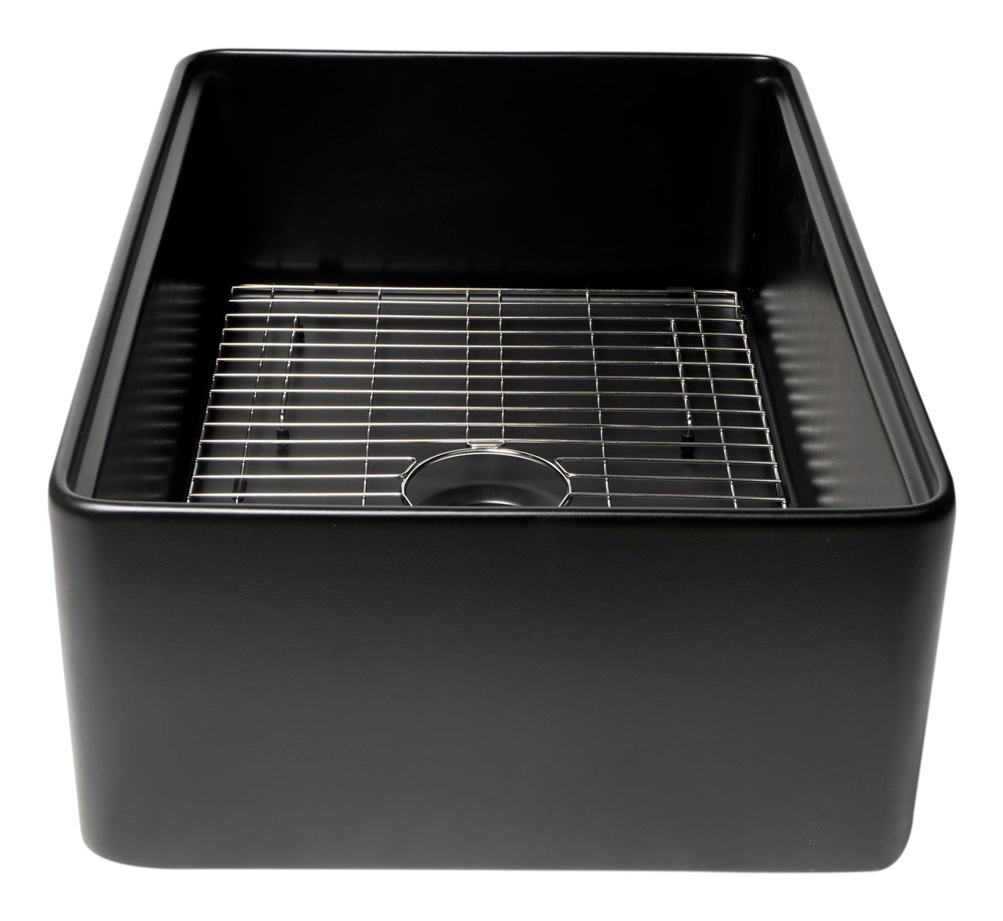 ALFI brand ABFS3020 Workstation 30" x 20" Single Bowl Step Rim Fireclay Farm Sink with Accessories