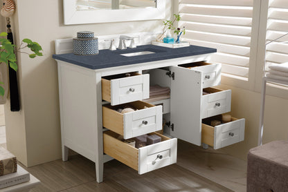 Palisades 48" Single Vanity Cabinet, Bright  White