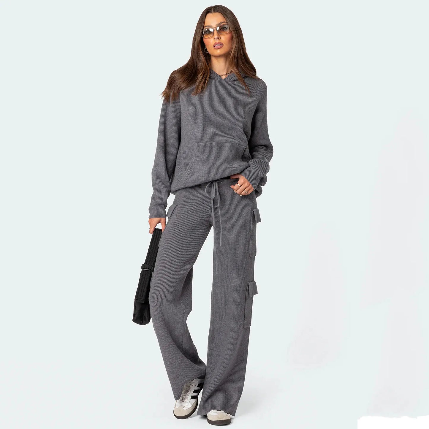 Luxe Knit Hoodie Cargo Set (One Piece)