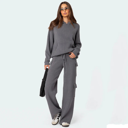 Luxe Knit Hoodie Cargo Set (One Piece)
