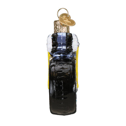 Road Bike Glass Ornament