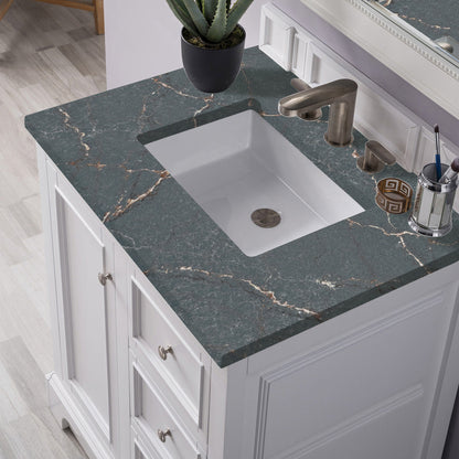 De Soto 30" Single Vanity Cabinet, Bright White