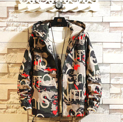 Men's Camouflage Hooded Jacket - Trendy Autumn Style