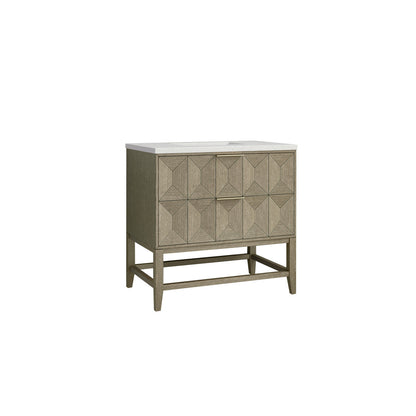 Emmeline 36" Single Vanity Cabinet, Pebble Oak