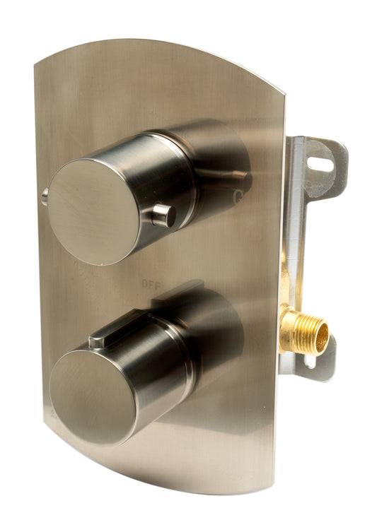 ALFI brand AB3809 Round Knob 1 Way Thermostatic Shower Mixer