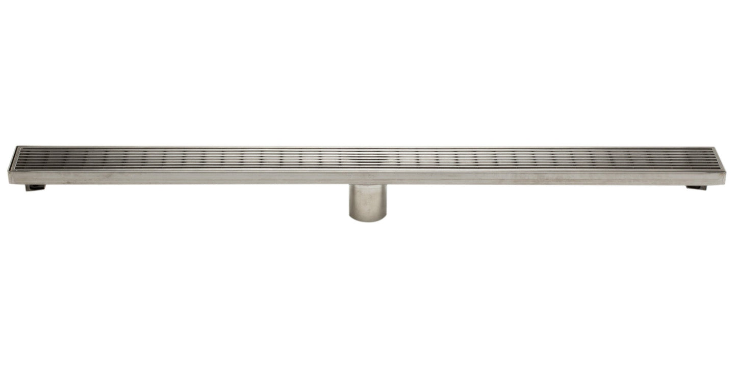 ALFI brand  ABLD36D 36" Modern Stainless Steel Linear Shower Drain with Groove Lines