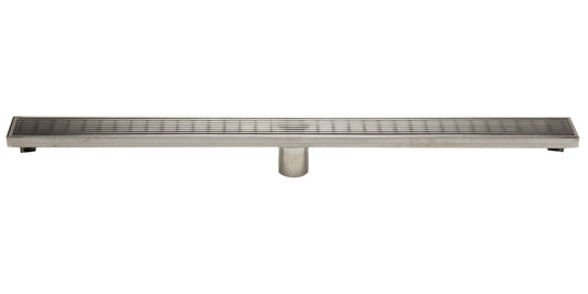 ALFI brand  ABLD36D 36" Modern Stainless Steel Linear Shower Drain with Groove Lines