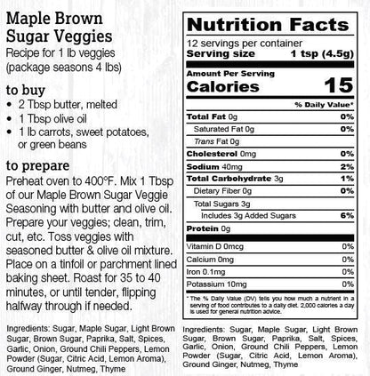 Maple Brown Sugar Veggie Seasoning