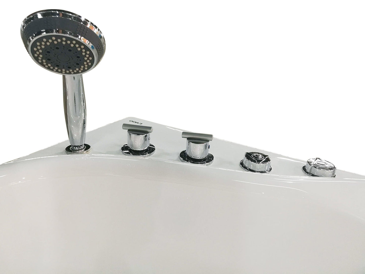 EAGO AM175-L  5" White Acrylic Whirlpool Bathtub - Drain on Right
