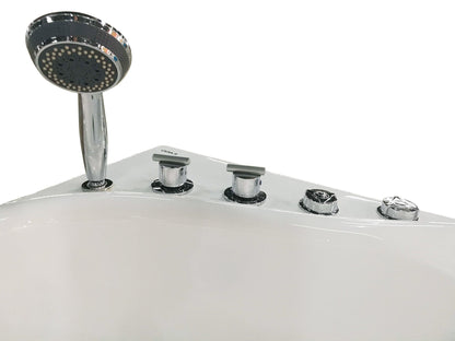 EAGO AM175-L  5" White Acrylic Whirlpool Bathtub - Drain on Right