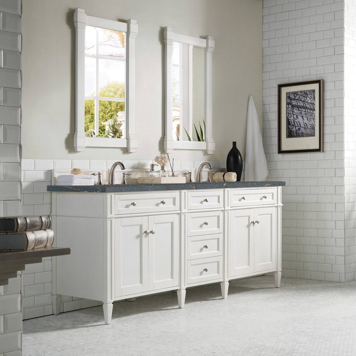 Brittany 72" Double Vanity in Bright White