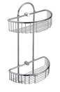 ALFI brand  AB9534 Polished Chrome Wall Mounted Double Basket Shower Shelf Bathroom Accessory