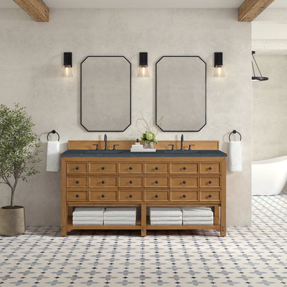 Malibu 72" Double Vanity Cabinet, Amber Birch