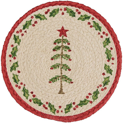 Feather Tree Printed Braided Trivet