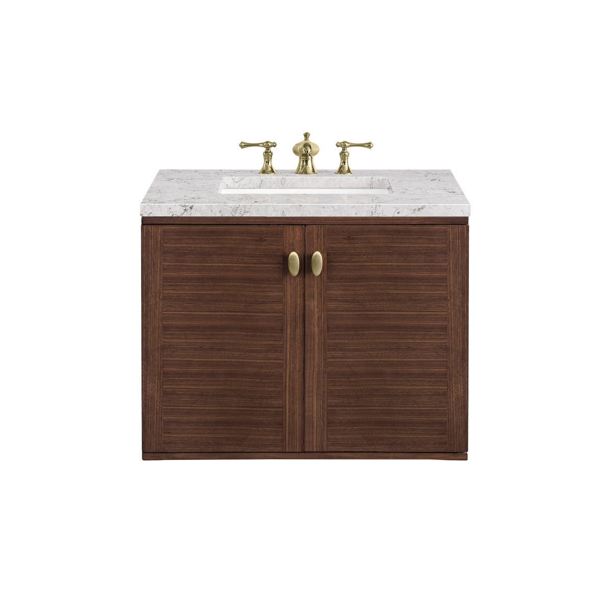 Amberly 30" Single Vanity Cabinet, Mid-Century Walnut