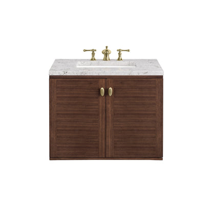 Amberly 30" Single Vanity Cabinet, Mid-Century Walnut