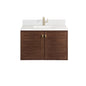 Amberly 36" Single Vanity Cabinet, Mid-Century Walnut