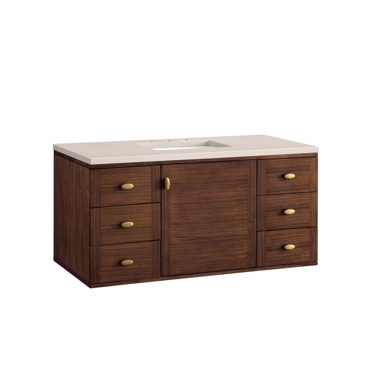 Amberly 48" Single Vanity Cabinet, Mid-Century Walnut