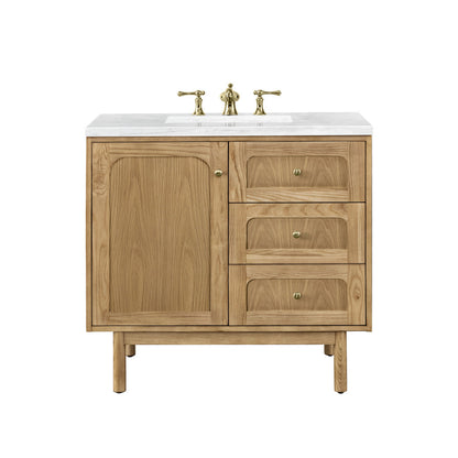 Laurent 36" Single Vanity Cabinet, Light Natural Oak