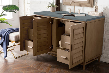 Portland 48" Single Vanity Cabinet, Whitewashed Walnut