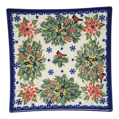 Polish Pottery Toffi Plate - Holiday Harmony Pattern