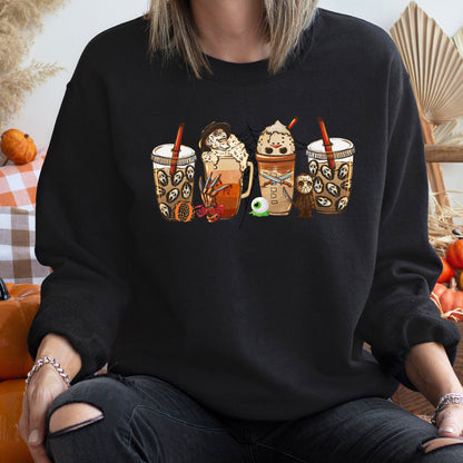 Horror Coffee Vintage Halloween Sweatshirt