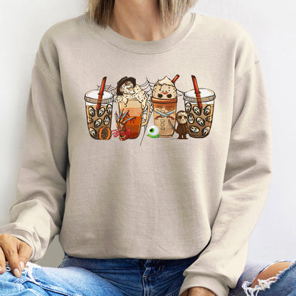 Horror Coffee Vintage Halloween Sweatshirt