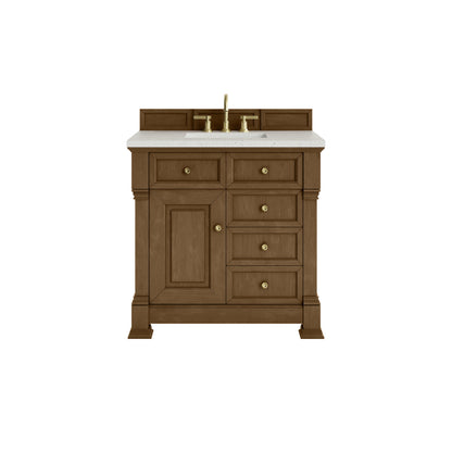 James Martin 547-V36 Brookfield 36” Single Vanity – Black Onyx / Honey Oak / Pearl Charcoal