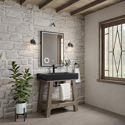 Auburn 31.5" Single Sink Console, Weathered Timber