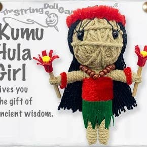 Kumu Hula Girl String Doll Keychain