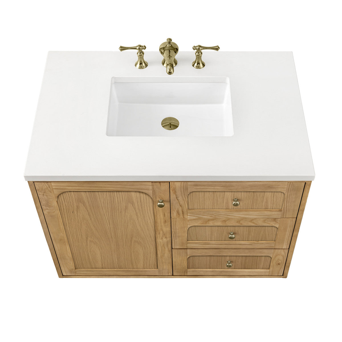 Laurent 36" Single Vanity Cabinet, Light Natural Oak