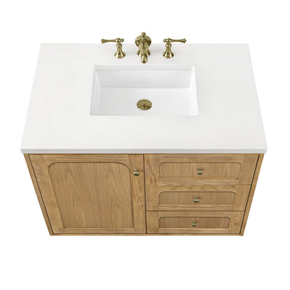 Laurent 36" Single Vanity Cabinet, Light Natural Oak