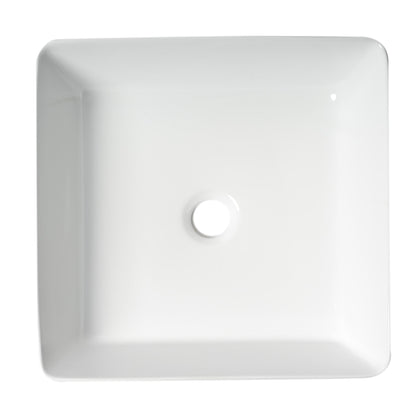 ALFI brand ABC903 16" Modern Square Above Mount Ceramic Sink