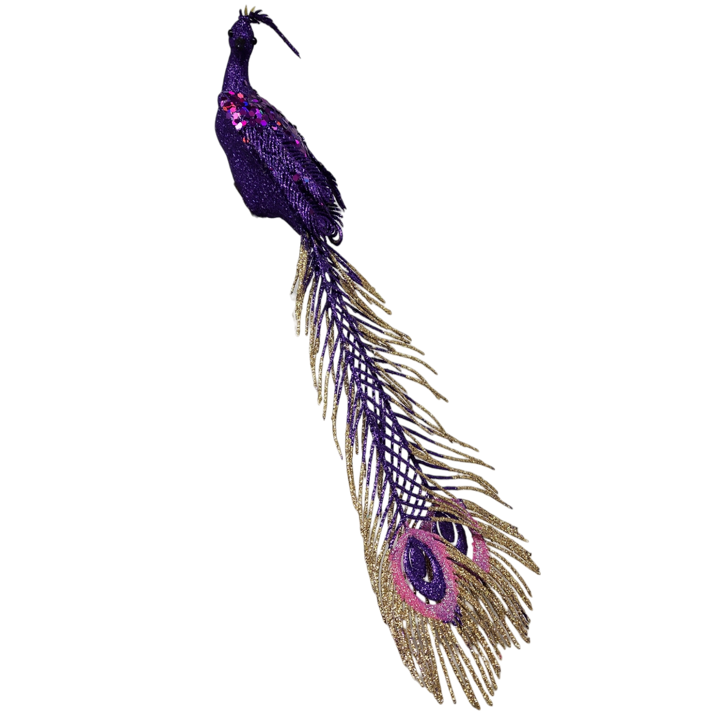 Sequin Peacock Ornament -