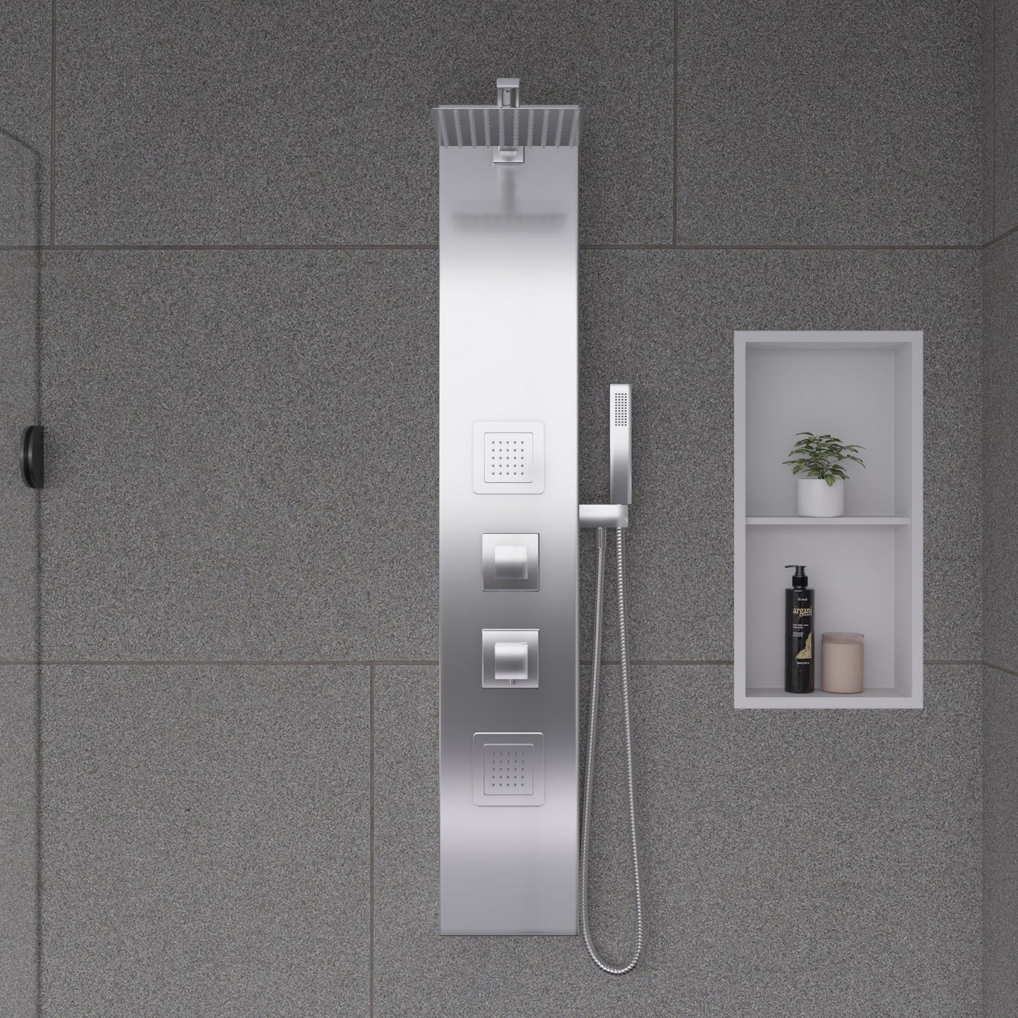 ALFI brand  ABLD32B-BSS 32" Modern Brushed Stainless Steel Linear Shower Drain with Solid Cover