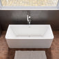 ALFI brand  AB8859 67 inch White Rectangular Acrylic Free Standing Soaking Bathtub