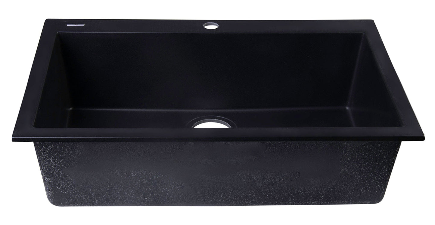 ALFI brand AB3020DI 30" Drop-In Single Bowl Granite Composite Kitchen Sink