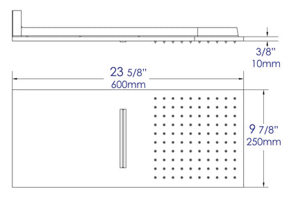 ALFI brand RAIN10SW 10" Wall-Mounted Square Waterfall Rain Shower Head