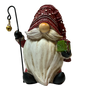 Holiday Gnome With Shepherds Hook Figurine