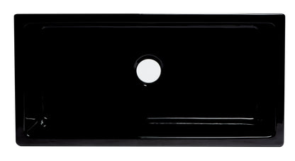 ALFI brand AB3618HS Reversible Smooth / Fluted Single Bowl Fireclay Farm Sink