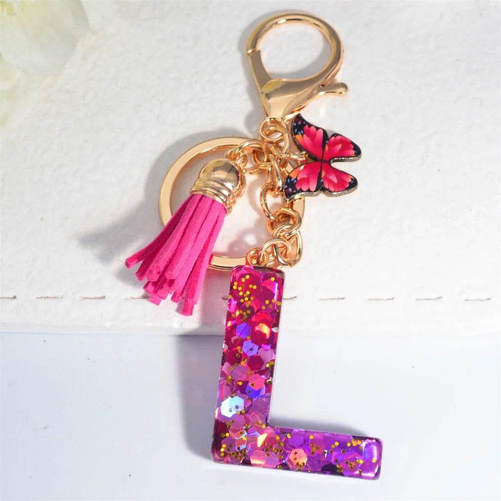 Personalized Butterfly Tassel Keychain 💖