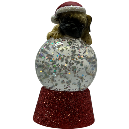 Lighted Pug Snowglobe