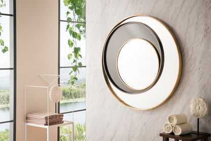 Cosmos 35.4" Mirror, Radiant Gold and Onyx