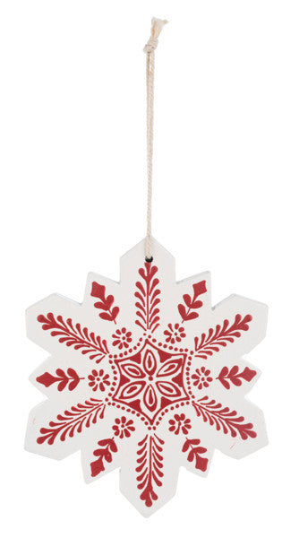 Hand Painted Snowflake Ornament -